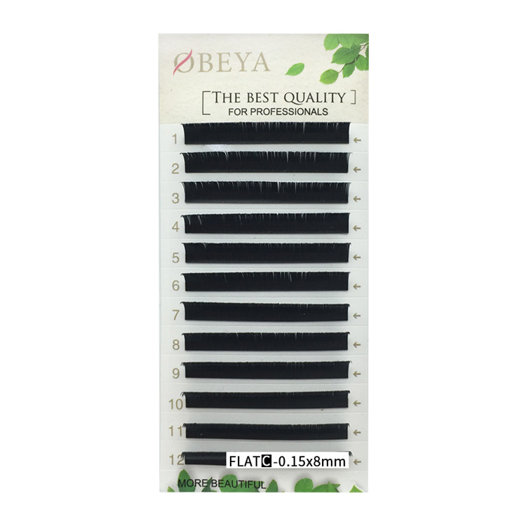 Flat Ellipse Eyelash Extension Manufacturer Supply Premium Eyelash Y02